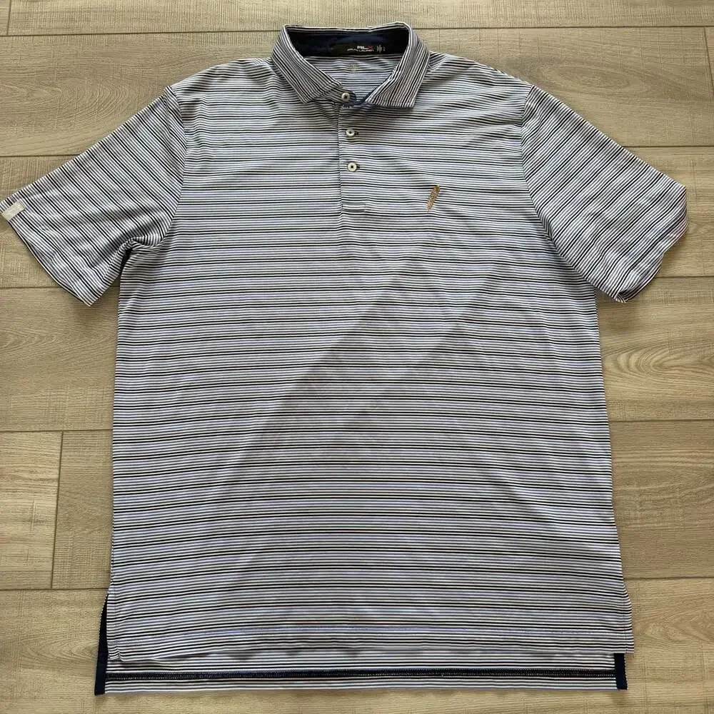 RLX Ralph Lauren Golf Polo Mens L Blue Gray